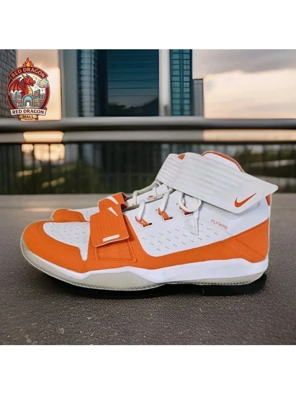 Nike Force Savage Turf Mid Pro Football Orange Shoes AQ8130-102 - Men's Size 15